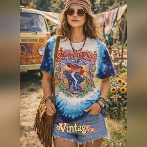 Vintage 2000 Liquid Blue Grateful Dead  T-Shirt - Size Large